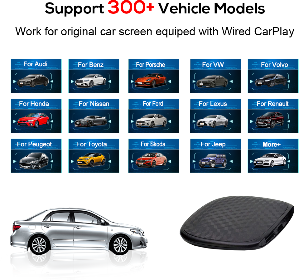 ApplePie Mini 2.0 EVO Carplay Ai Box Android 9.0 4+64G Car